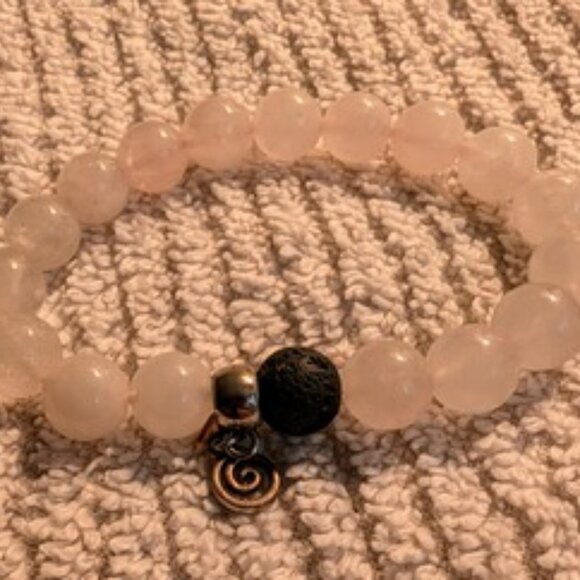 Gemstone bracelets (set) , Green aventurine bracelet & a Pink rose quartz. - Picture 3 of 4